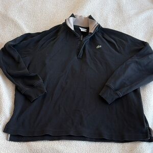 Lacoste Classic Black Quarter Zip Sweater